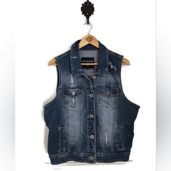 Maurices Jackets & Blazers - Sleeveless Denim Vest Maurice's Plus Size 2X